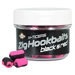 Dynamite baits ADY041875 Hookbaits N Ticers Zig  Black / Red 6 mm