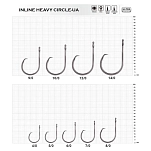 BKK AKBR4519 одноглазый крючок Inline Heavy Circle UA Silver 9/0