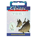 Gamakatsu 140190-01400-00018-00 Booklet Riv.Feed.2210R Связанные Крючки 0.180 мм Красный Red 14 