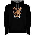 Kruskis SU1067050258C070 Толстовка с капюшоном Seafood Octopus Two-Colour Черный Black / Grey 2XL