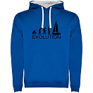 Купить Kruskis SU1067060501S133 Толстовка с капюшоном Evolution Sail Two-Colour Голубой Royal Blue / White 3XL 7ft.ru в интернет магазине Семь Футов