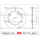 Купить Звезда для мотоцикла ведомая B4454-50 RK Chains 7ft.ru в интернет магазине Семь Футов