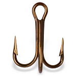 Mustad 3551-BR-14-336 Classic Line Колючий Тройной Крючок 25 единицы измерения Золотистый Bronze 14 