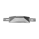 Купить Цинковый прямоугольный анод Tecnoseal 00386/1 110x42х24мм скандинавского типа с креплением 175x20x3мм 7ft.ru в интернет магазине Семь Футов