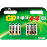 Gp batteries 03024ADHC8 Щелочной 1.5V AAA Micro LR03 Аккумуляторы Белая