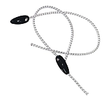 Plastimo 408104 80 cm Нейлоновый крючок. эластичная веревка White / Black 8 mm