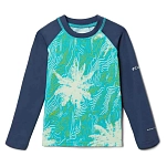 Columbia 1833161-454-xl Футболка с длинным рукавом Sandy Shores™ Printed Sunguard Bright Aqua Top 22x13x5 18 Years
