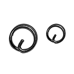 Nomura NM95100204 Овальные мягкие пробки Черный Black Nickel 4 mm 