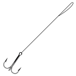 Asari ATRB-8 Treble With Steel Leader Black Крюк Серебристый Nickel Black (3 pcs) 8 
