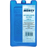 Monty 922121 Аккумулятор холода 1000 Cc В пластике Бесцветный Blue