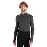 Icebreaker 0A56HF585XL Базовый слой с длинным рукавом Zone Knit 260 Half Zip Серый Jet Heather / Black / Metro Heather / Cb XL