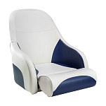 Кресло с болстером Ocean Flip Up, обивка белый/синий винил Marine Rocket 13127-MR