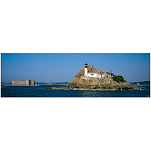 Постер Остров Луэ залив Морле "Ile Louet - Baie de Morlaix" Филиппа Плиссона Art Boat/OE 33901233B 33x95см в синей рамке