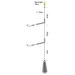 Kinetic F180-243-085-UNIT Sabiki Classic 40g Рыболовное Перо Серебристый White Pearl 1/0