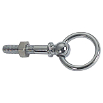Foresti & suardi 5050360 Хромированный латунный кольцевой болт Серебристый Silver 50 mm 