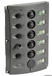Электрический щиток влагозащищенный IP65 с 5 тумблерами + USB 12В 37А 165x115 мм, Osculati 14.850.05