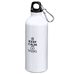 Kruskis MD4049S101S121 Keep Calm And Go Skiing 800ml Алюминиевая бутылка Бесцветный White