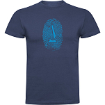 Kruskis CA65500186S198 Футболка с коротким рукавом Sailor Fingerprint Голубой Denim Blue S