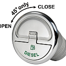 Quick Lock Diesel 30° deck filler 38 mm, Osculati 20.366.16