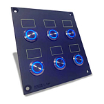 Pros NPE-726 3 Переключатели+ 3 Пластина. установленная на кнопке Голубой Black
