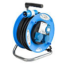 Кабельная катушка 1 штекер CEE на 1 розетку CEE 230 В 2 розетки Schuko / Длина 25 м / 2,5 кв. мм / черный