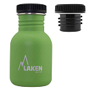 Купить Laken BS35VE Бутылка из нержавеющей стали Basic Steel Черная шапка Зеленый Green 7ft.ru в интернет магазине Семь Футов