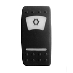 Клавиша выключателя "Холодильник" TMC 008-039917 из чёрного пластика
