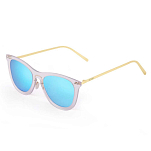Ocean sunglasses 23.22 Солнцезащитные очки Genova Blue Sky Mirror Transparent White / Metal Gold Temple/CAT2