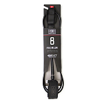 Лиш страховочный для SUP-досок Ocean & earth Premium One-XT lp80xt-black-8 2400x7мм ремешок 50мм с мягкой подкладкой черный