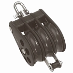 Barton marine BTN07331 Тройной вертлюжный блок с серьгой T7 Серебристый Black