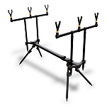 Lineaeffe 6313034 Aluminium Rod Pod Set 3 Rods Черный  Black