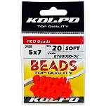 Kolpo 0768006-40 жемчуг Oval Soft  Red 4 x 5 mm