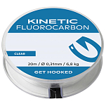 Kinetic F509-317-095 Get Hooked Фторуглерод 20 M Бесцветный Clear 0.180 mm