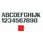 International letterfix 59590184 4 Наклейки с цифрами Бесцветный Red 100 mm 