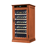 Винный шкаф однозонный отдельностоящий Libhof Noblest NR-69 Red Cherry 700х650х1330мм на 69 бутылок из красной вишни с белой подсветкой