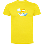 Kruskis CA65500503K199 Футболка с коротким рукавом Paper Boat Желтый Yellow 2XL