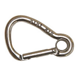 Kong italy 606787 Асимметричный карабин с проушиной Silver 8 x 80 mm 