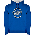 Kruskis SU1067020501C058 Толстовка с капюшоном Lobster Two-Colour Голубой Royal Blue / White M