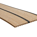 ISITEEK Двойная доска / черная затирка/ 2 x 45 мм / 11 м / тик, беленый / Имитация тика: Да