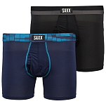 SAXX Underwear SXPP2M.DNB.S Боксёр Sport Mesh 2 Единицы Многоцветный Navy Digi Dna / Black S