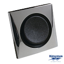 Купить Выключатель одноклавишный Batsystem B4870-1MS серебристый корпус чёрная клавиша 7ft.ru в интернет магазине Семь Футов