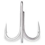 Mustad 36330NP-DS-6-B06 Ultrapoint In-Line 4X Колючий Тройной Крючок Серебристый Durasteel 6 