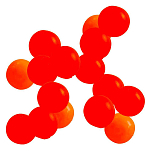 Reactor baits 75056008 Fluo Balls Силиконовый бойл Оранжевый Fluo Orange