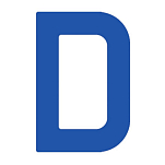 Регистрационная буква "D" из самоклеящейся ткани Bainbridge SL300BUD 300 мм синяя