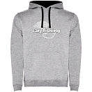 Купить Kruskis SU1067055802K038 Толстовка с капюшоном Carpfishing Two-Colour Серый Heather Grey / Black 2XL 7ft.ru в интернет магазине Семь Футов