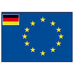 Talamex 27332370 European With Small Germany Flag Голубой  Blue 70 x 100 cm 