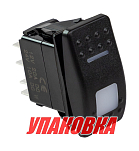 Переключатель трехпозиционный (ON)-OFF-(ON) 12В/20А 5р с подсветкой (упаковка из 50 шт.) Marine Rocket 4620136057387_pkg_50