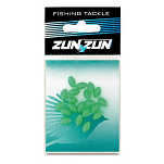 ZunZun 351190 Silicon Oval Fluor Бусины  Green Lumi 2 x 3 mm