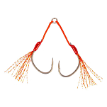 Mustad A-Assist4-3/0-2A Ruthless Slow Fall Double Вспомогательный крючок Flash Titan Steel 3/0