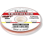 Traper fly 29142 Леска для нахлыста GST Tricolor 30 m Yellow / Black / Grey 0.221 mm
